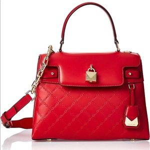 Michael Kors Gramercy Medium Top Handle Leather Satchel WITH additional strap